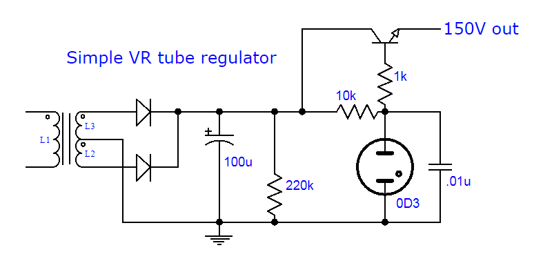VR and transistor regulator